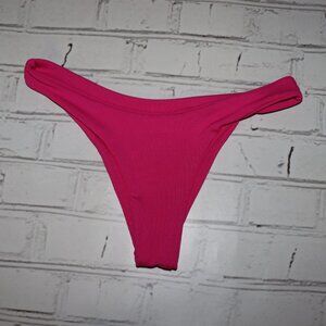 💖☀️ Hot Pink Bikini Bottoms · Size Medium · Cheeky Cut · 15" Flat Lay · No Tag